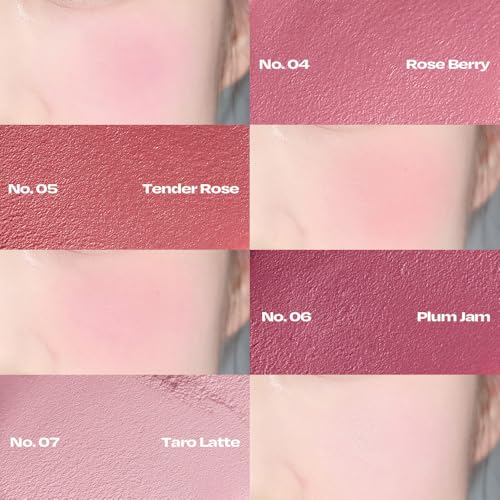 Balmy Cream Cheek Blush - Buildable, Long-Wear Matte (No.7 Taro Latte)