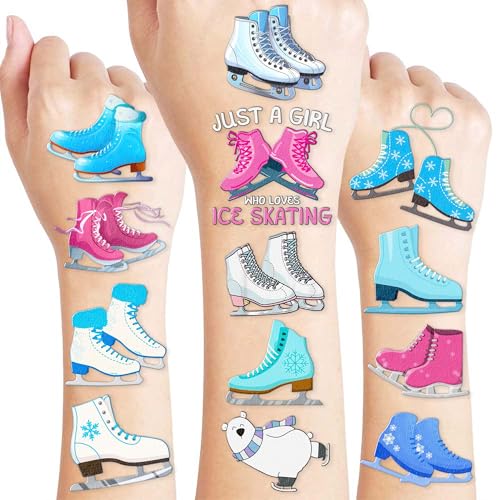 96PCS Ice Skating Temporary Tattoos – Winter Sports Party Favors