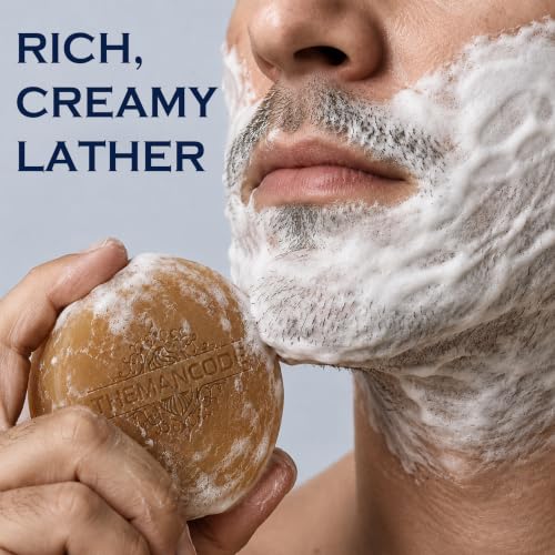 Themancode Men's Shaving Soap Gift Set - 4 Scents, 2.5 oz Each, Rich Lather & Softening