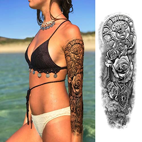 Temporary Tattoo Sleeves Full Arm - 12 Sheet Pack