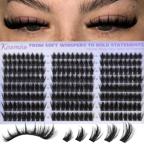 Kiromiro Lash Clusters 12-20mm Wispy Spiky Eyelash Extensions 216pc