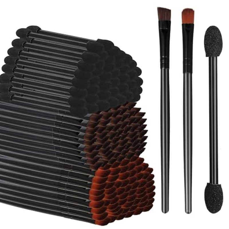 200-Piece Disposable Makeup Brush Set for Eyebrows & Eyeshadow