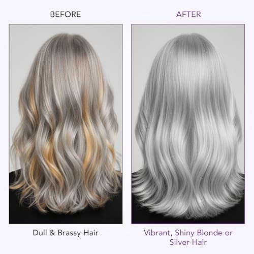 Botanic Hearth Purple Shampoo & Conditioner Set for Blonde, Silver & Gray Hair - 16 Fl Oz Each