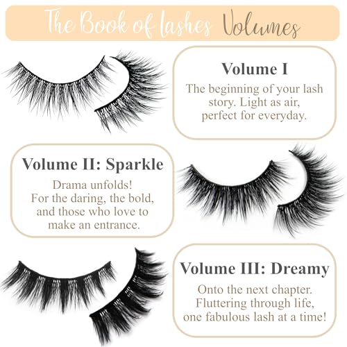 Sparkle 3D Faux Mink False Lashes - 3 Pairs, Reusable
