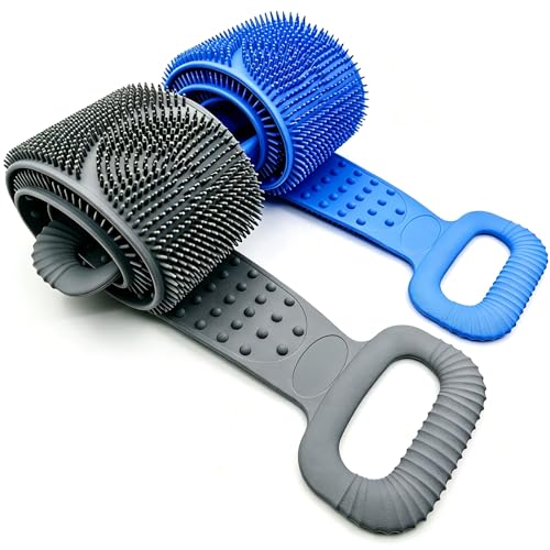 Sofine Silicone Back Scrubber 2 Pack - 36in Dual Sided Body Scrubber