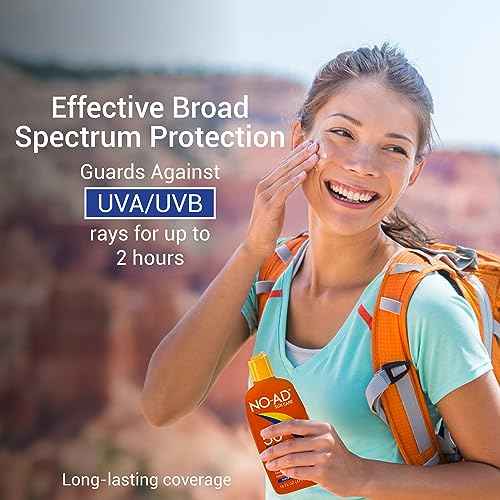 NO-AD SPF 50 SPORT Sunscreen Lotion | Hypoallergenic | Broad Spectrum UVA/UVB Protection | Water Resistant | Octinoxate & Oxybenzone Free with moisturizing Vitamin E and Aloe 16oz | Pack of 2