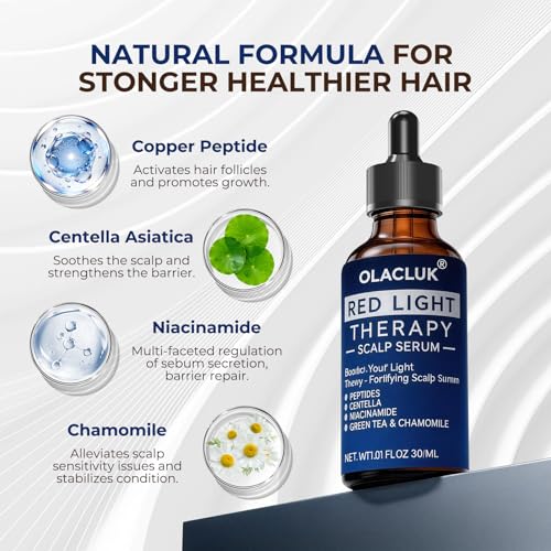Red Light Therapy Scalp Serum with Copper Peptides | Hair Growth