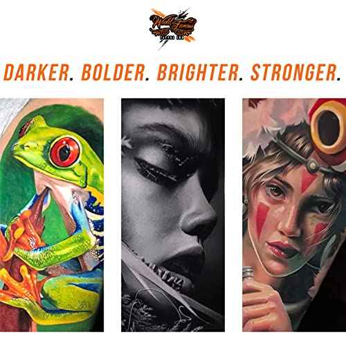 World Famous Tattoo Ink - Rocker Black Tattoo Ink - Professional Tattoo Ink & Tattoo Supplies - Skin-Safe Permanent Tattooing in Bold, Black Shade - Vegan & Non-Toxic (4 oz)