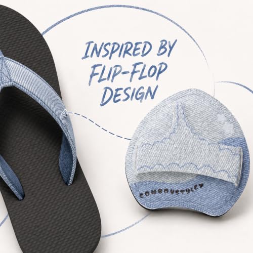 Coieaa Denim Print Finger Makeup Sponge 6Pcs – Blending Puff for Foundation