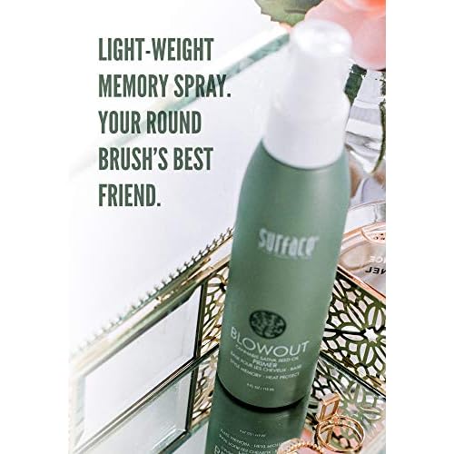 SURFACE Hair Blowout Primer Hair Spray for Men and Women, 4 oz - Lightweight, Nourishing Thermal Spray with Babassu Oil - Fast-Drying Blow Dry Spray for Long-Lasting Style