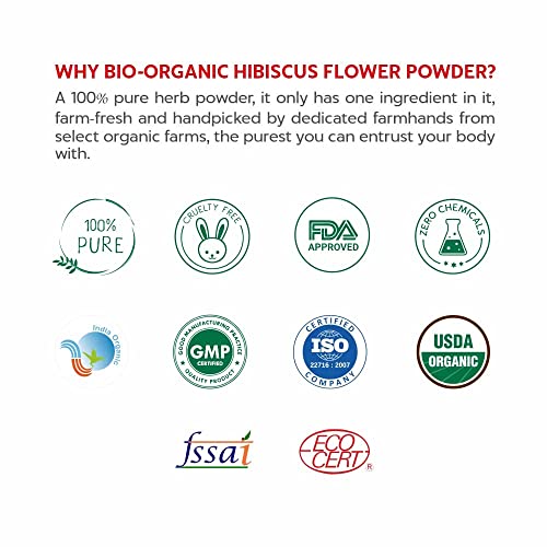 Indus Valley Organic Hibiscus Powder for Hair & Skin Care