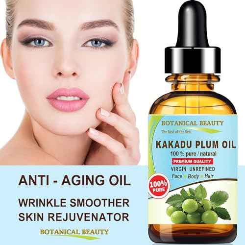 Botanical Beauty Australian KAKADU PLUM OIL 100% Pure Natural Virgin Unrefined Cold-pressed carrier oil 0.5 Fl oz 15 ml For Face, Skin, Body, Hair, Lip, Nails