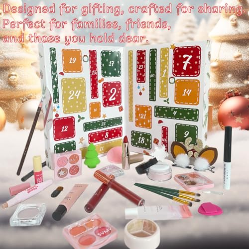 24-Day Makeup Advent Calendar Gift Set for Women
