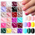 576pc Extra Short Square Press On Nails with Glue Tabs