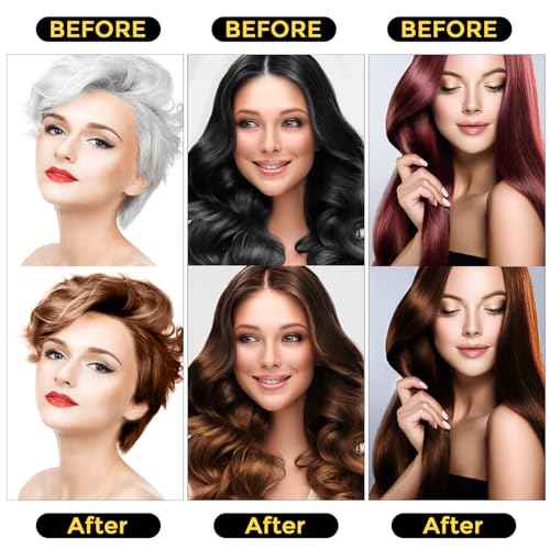 3 in 1 Herbal Dark Brown Hair Dye Shampoo for Women and Men