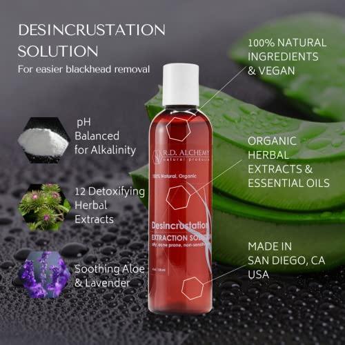 RD Alchemy - Desincrustation Solution/Scaling Fluid Blackhead Remover - Professional Skincare for Smooth Extractions & Deep Cleansing for Clearer Skin. Professional and Home Use - Natural & Organic