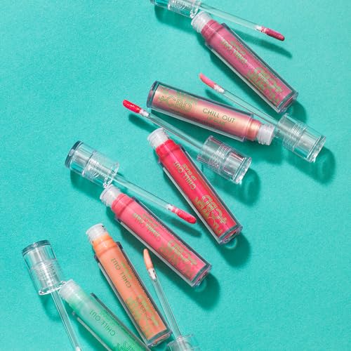 FLOWER BEAUTY By Drew Barrymore Chill Out Lip Glaze Lip Gloss - Hydrating + Moisturizing - Nourishes + Protects Lip - Makeup Infused with Hemp-Derived CBD + Plant-Based Oil - Glossy Finish (Dazedd)