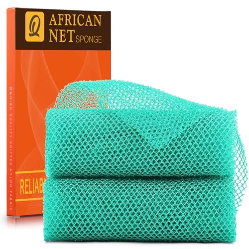 UJFQBH Green African Bath Sponge Exfoliating Loofah Long Body Scrubber for Daily Use