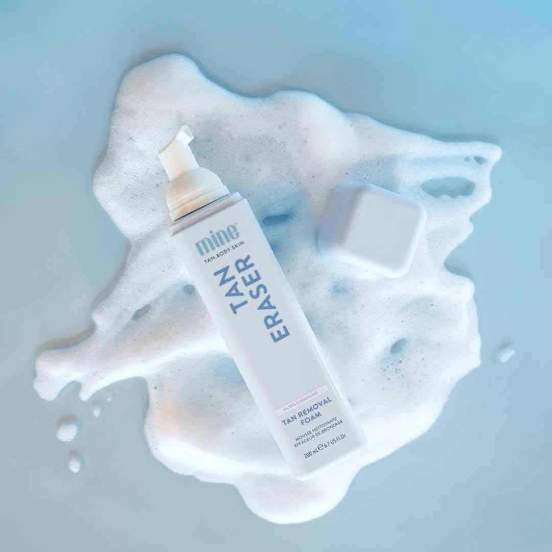 Minetan Self Tan Eraser Foam | Tanning Removal Foam | Prep & Prime the Skin | an Even, Smooth, Clean Finish, 5 Minute Application, Fake Spray Tan Remover Mousse, Face & Body, Vegan | 6.7 Fl Oz