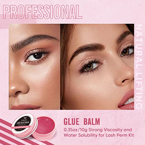 PERMANIA Lash Lift Balm, New Eyelash Lifting Adhesive£¬0.35oz/10g Lash Lift Glue Strong Viscosity and Water Solubility for Lash Perm Kit (Strawberry)