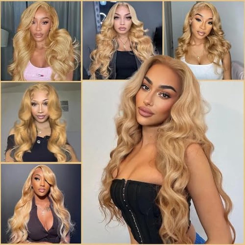 Honey Blonde Body Wave Human Hair 3 Bundles - 10 12 14 inch