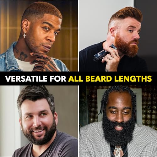 The Beard Club Professional T-Blade Beard Trimmer for Men with Straight Razor - Barber Electric Shaver & Hair Clippers for Men ? Zero Gapped Cordless Hair Trimmer & Edger, Line Up Grooming Kit