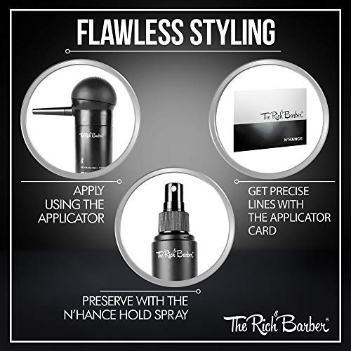 Rich Barber Hair Building Fibers - 25g Black