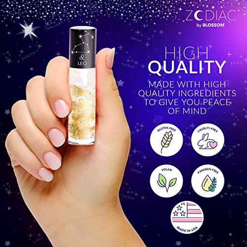 Zodiac Lip Gloss with Crystals - Vanilla Scented, Moisturizing