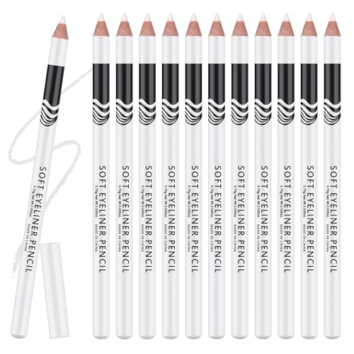 Ownest White Eyeliner Pencil Set - 12 Waterproof Eye Liners