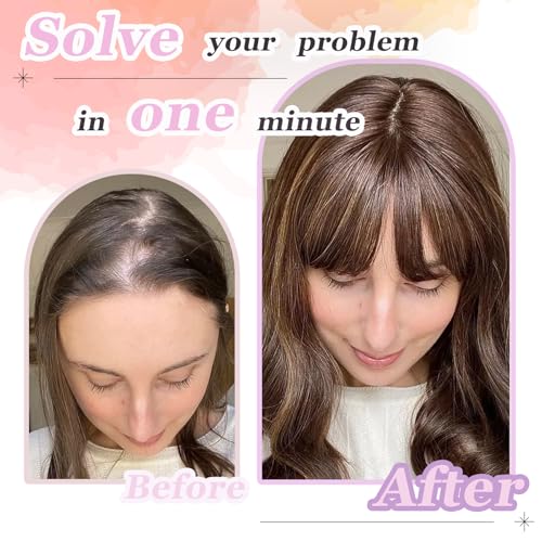 Hair Topper 20" Curly Wavy, 360° 3D Base Volume & Thickness for Thinning Crown