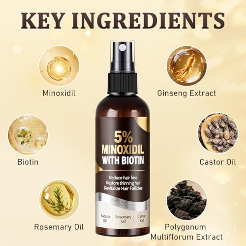 5% Minoxidil Hair & Beard Growth Spray - Extra Strength 3.38oz