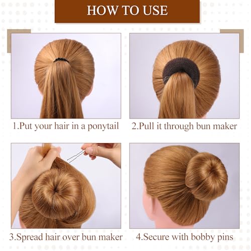 Hair Bun Maker Set with 10 Bobby Pins | 2 Sizes