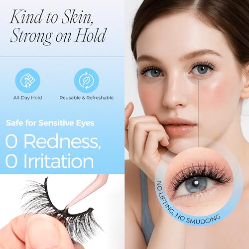 Self Adhesive Eyelashes 5 Pairs - No Glue Press On Lashes