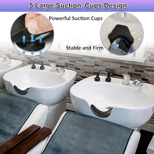 Silicone Shampoo Bowl Neck Rest with Suction Cups
