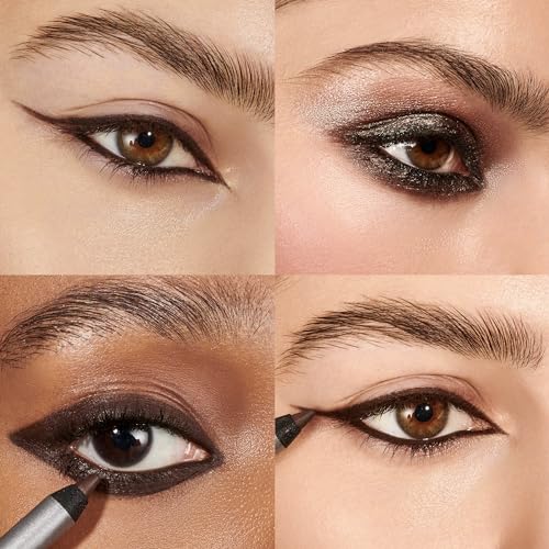 Wonderskin Brown is the New Black Longwear Eyes Set, IYKYK Eyeshadow in Mink, 1440 Longwear Eyeliner in Kalamata and Infinite Rizz Mascara in Brown.