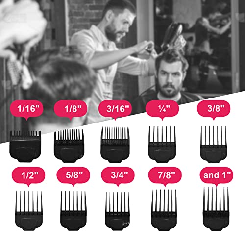 Magnetic Hair Clipper Guards Set for Andis Master Clippers - 10 Sizes
