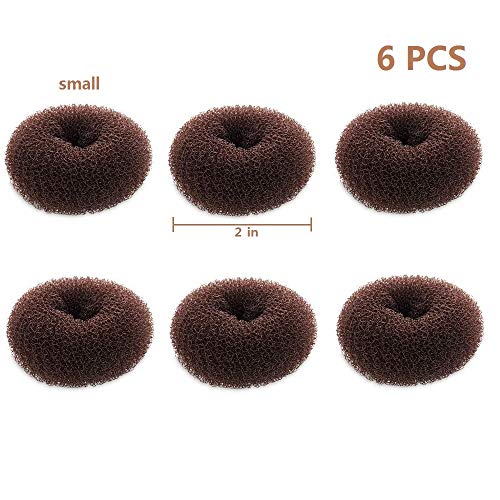 Hair Bun Maker Set - 6 Pack Mini Donut Shapers for Kids