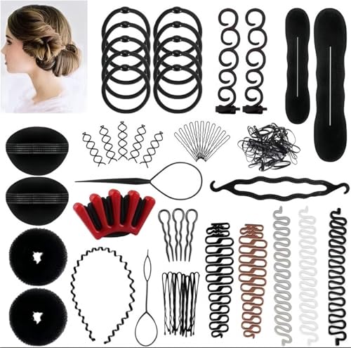 28-Piece DIY Hair Braiding and Styling Tool Kit for Easy Hairstyles