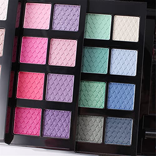 Pure Vie 88 Color All-in-One Holiday Gift Makeup Set Cosmetic Essential Starter Bundle Include Eyeshadow Palette Lipstick Concealer Blush Mascara Foundation Face Powder- Makeup Kit for Women Full Kit