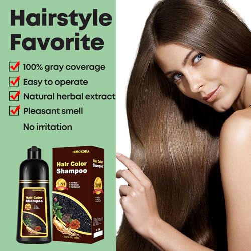 Dark Wine Red Hair Dye Shampoo - 3 in 1 Burgundy