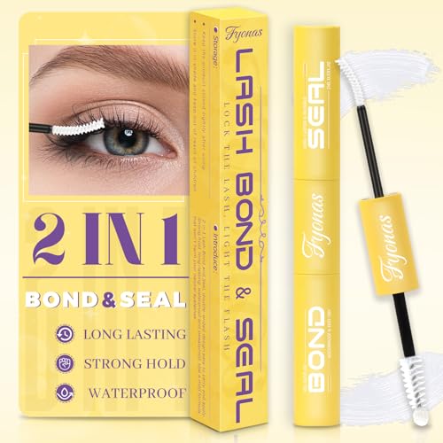 Fyonas Waterproof Lash Bond and Seal 2-in-1 White & Clear False Eyelash Adhesive (10ml)