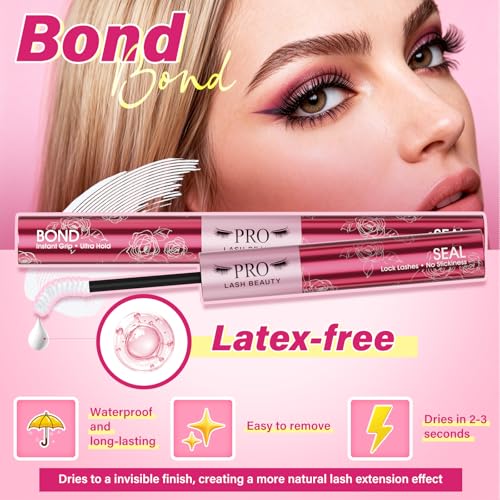Cluster Lash Glue Bond & Seal - 2-in-1 Waterproof, 72H Hold