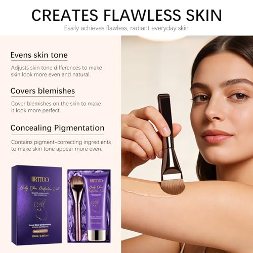 Waterproof Tattoo Cover Up Makeup with Brush – Full Coverage Body Concealer