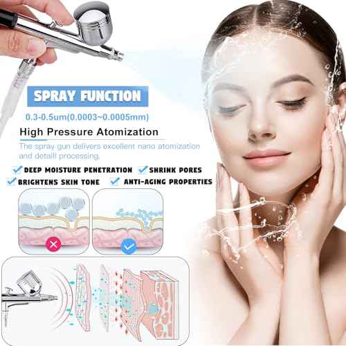 Upgraded 2 IN1 Diamond Microdermabrasion Machine, Beauty Star Professional Diamond Dermabrasion Facial Devices System at Home, Face Pore Cleansing Tool(65-68cmHg Vcuum Suction)