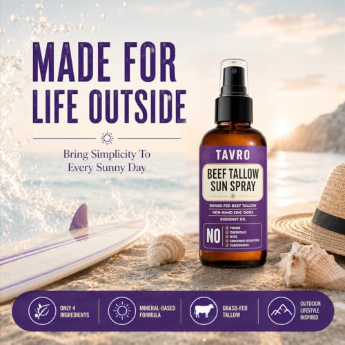 TAVRO Beef Tallow Mineral Sunscreen Spray SPF 30