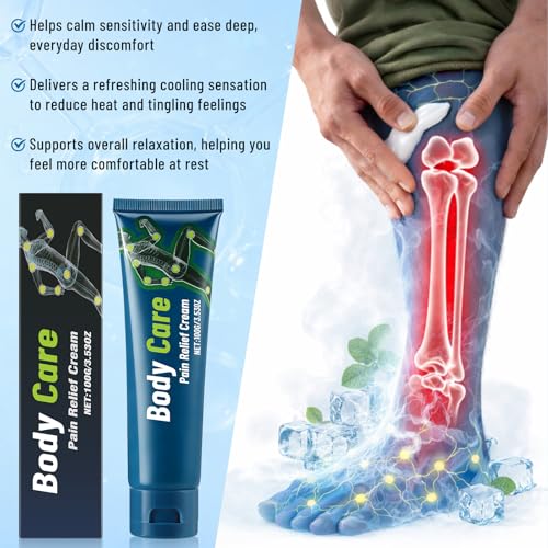 2 Pack Neuropathy Relief Cream,Capsaicin Nerve Relief Cream with Mint & Lavender Oil, Cooling & Soothing Formula for Skin Discomfort, Lightweight & Non-Greasy