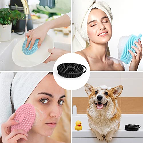 6 Pack Silicone Body Scrubber, Soft Silicone Loofah Exfoliating Body Scrubber Fit for All Kinds of Skin, Clean and Sanitary
