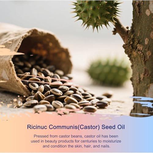 Organic Castor Oil Roll-On with Rose Quartz Roller, 1.7 Fl Oz