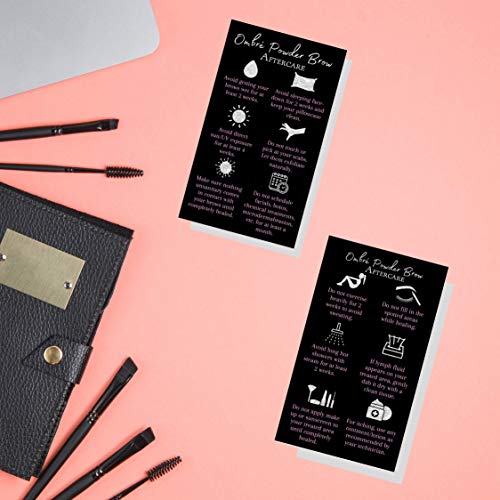 Ombre Powder Brow Aftercare Cards 50 Pack