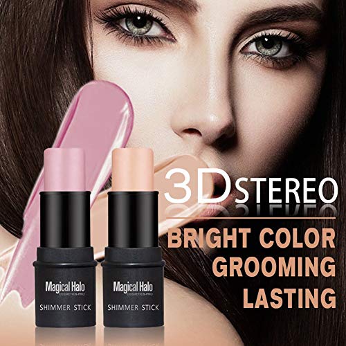 Magical Halo Stick, Magical Halo Highlighter Stick Powder Highlighting Brightening Makeup Cosmetic(01#)
